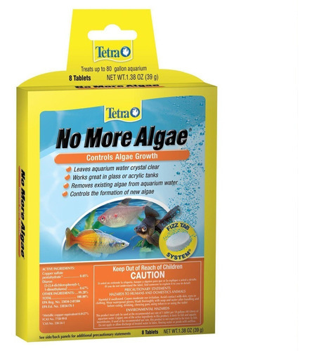 Tetra No More Algae 8 Tabletas Elimina Algas Alguicida