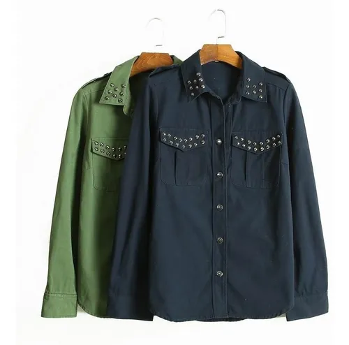 Jaqueta Parka Feminina Camisa Camis o Verde Militar Bordada
