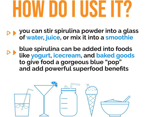 Nila Powder - Polvo De Espirulina 100% Puro De Algas Azul