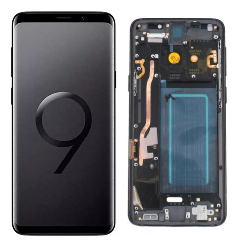 Tela Display Oled Compativel Galaxy S9 C/aro Sm G-960 Cor Preto
