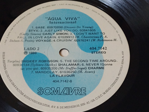 Lp - Novela Água Viva Internacional / Flash Back (a3) (Usado)