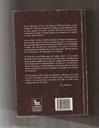 Kruschev Mintió Grover Furr ** (Usado)
