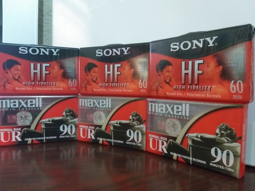 Lote De 6 Casetes De Audio, Maxell Y Sony (Usado)