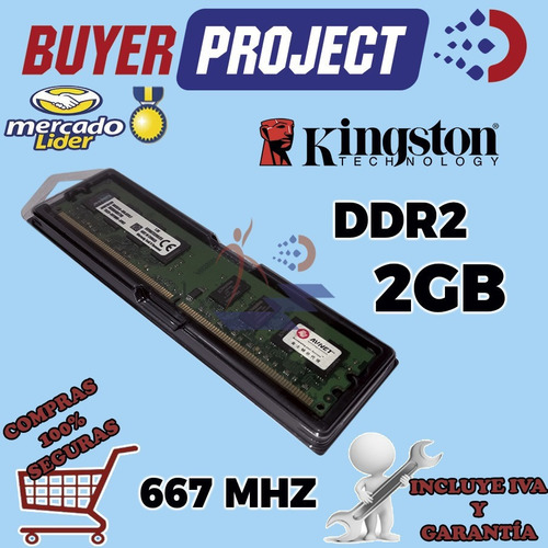 Memoria Ram Kingston Ddr2 2gb Pc2-5300 667mhz Pc Escritorio