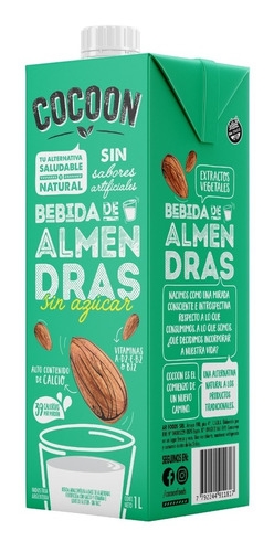 Leche De Almendras Cocoon 1 X 1 Litro Sin Azucar