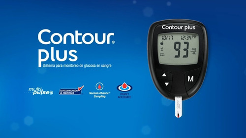 Imagen 2 de 3 de Contour Plus Glucometro Kit Medidor De Glucemia