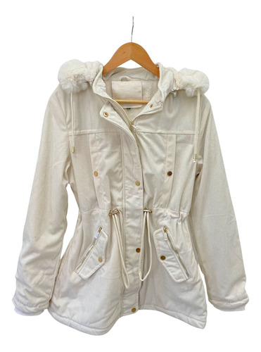 Parka De Corderoy Mujer Con Piel Y Capucha Desmontable 