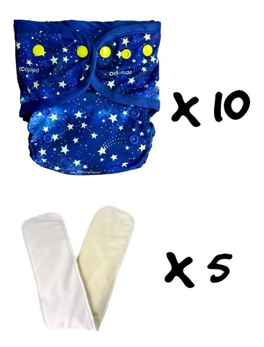 Pañales Ecológicos Ecobebé T2 | 10 Pañales + 5 Abs Extras