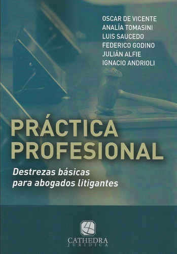 Práctica Profesional. Destrezas Básicas Para Abogados Litigantes, De De Vicente, Oscar., Vol. 1. Editorial Cathedra Juridica, Tapa Blanda En Español, 2021