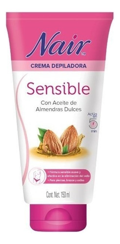 Crema Depilatoria Piel Sensible Nair Aceite Almendra 150ml