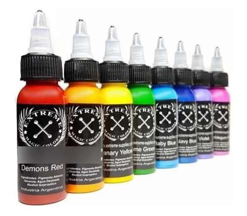 Tinta Para Tatuar Colores Pigmento Tattoo Tatuajes Extreme