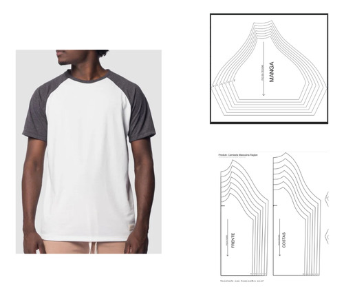 13 Moldes Camisa Raglan Masculina Do Pp Ao Eeg Corel E Pdf