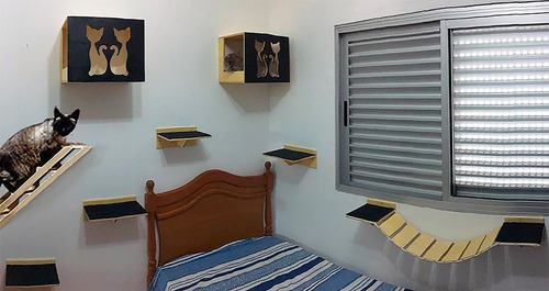 Imagem 9 de 9 de Kit 02 Nichos 04 Prateleiras, 01 Ponte E 01 Escada