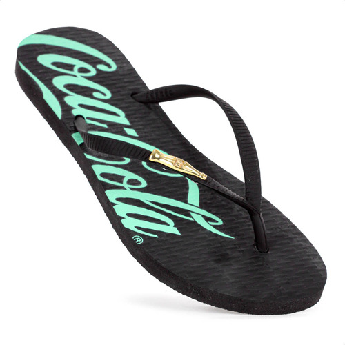 Chinelo Coca Cola Script Feminino Passeio Confortável Leve