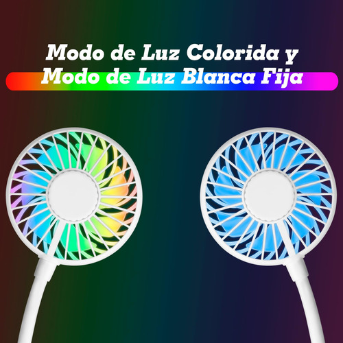Ventilador De Cuello Colgante - Recargable Ventilador Usb