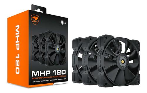 Kit Cooler Fan Cougar Mhp 120, 3x120mm, Preto