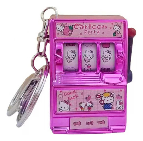 Hello Kitty Llavero Mini Máquina Tragamonedas Funciona