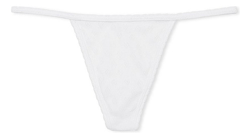 Victoria's Secret Pink Tanga De Hilo Con Corazones Pointelle