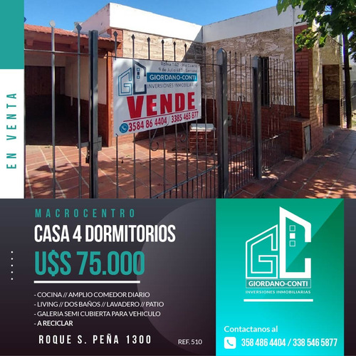 En Venta Casa De 4 Dormitorios