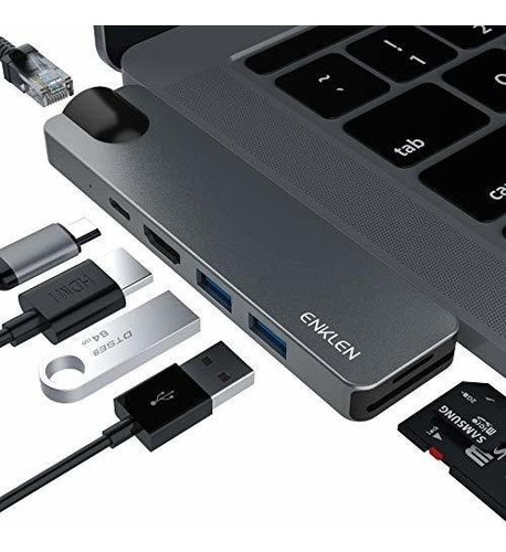 Macbook Usb C Hub Hdmi Ethernet Adapter Usb A Hdmi 