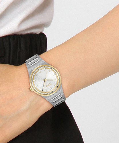 Reloj Boss Para Mujer, Acero Inoxidable Plateado 1502734 Fondo Blanco