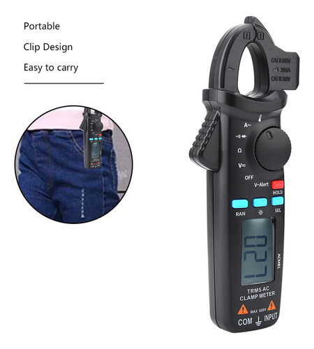 Medidor De Alta Pinça Acm81 Digital True Rms 2000 Counts