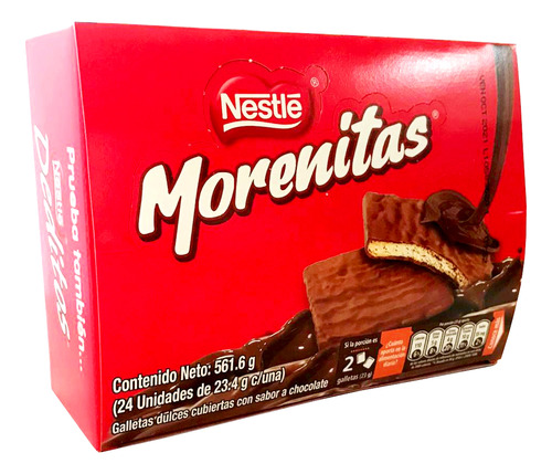 Galleta Morenitas De Chocolate Nestlé  Caja de 24 Und