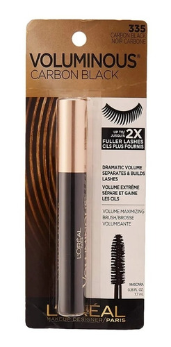 Mascara De Pestañas Voluminous Black De Loreal