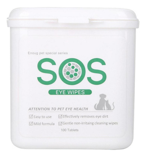 Toallas Húmedas Para Limpieza De Ojos De Mascota, 100 Pzas