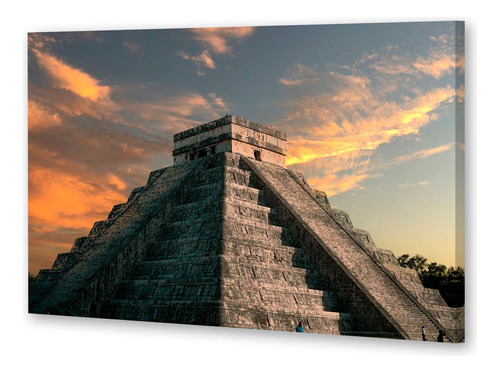 Cuadro 60x90cm Piramides Mexico Cultura Indigena
