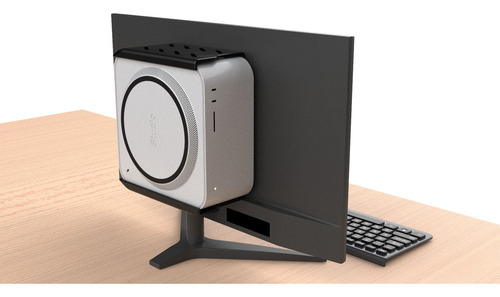 Suporte Compatível Com Mac Studio Micro Vesa Monitor Mesa Cor Preto