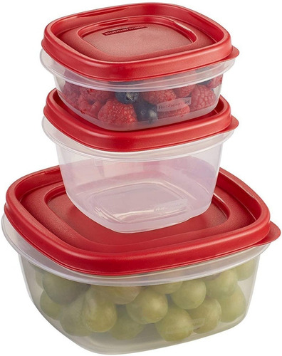 Set De Recipientes 34pzas C/ Tapas Porta Comida Rubbermaid