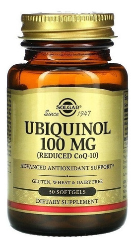 Solgar | Ubiquinol (reduced Coq10) | 100mg | 50 Softgels