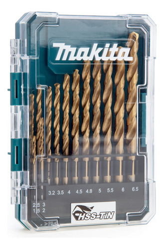 Set Brocas Hss-tin Metal Surtido 13 Piezas Makita D-72855