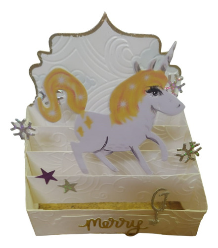 Invitacion Cumpleaños Baby Shower Unicornio Tarjeta Pop Up