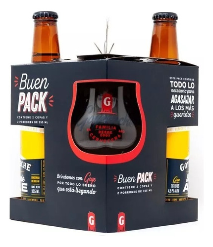 Cerveza Artesanal Goyeneche Gift Pack + 2 Copas