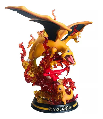 Boneco Charizard Pokemon Anime Estatueta Colecionavel 26 Cm