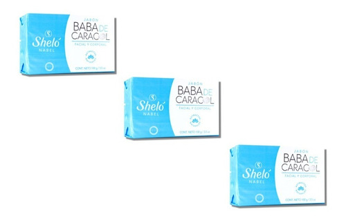 Jabón Baba De Caracol Shelo Nabel  100 Gramos/paquete Triple