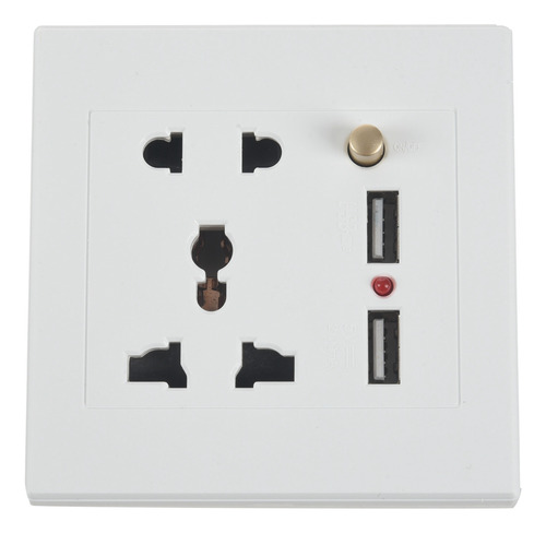 Adaptador De Enchufe De Pared Usb Dual De 2,1 A, Universal P