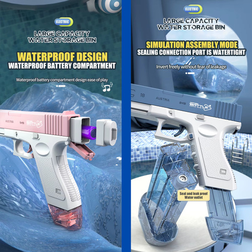 Glock 18 Juguete Lanzador Agua Pistola Automatica Playa Tikt