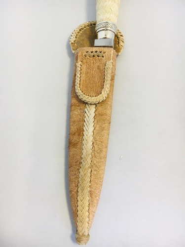 Imagen 4 de 6 de Cuchillo Artesanal 15 Cm C/crudo /acero Inox 440 Y Alpaca.