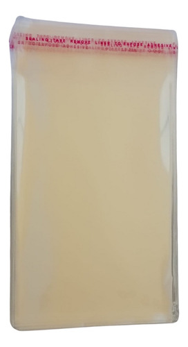 100 Un Saco Plástico 9x13 Transparente Aba Adesiva Saquinho