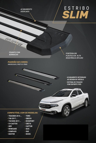 Imagem 3 de 3 de Estribo Plataforma Slim Novo Tiggo 5 X 2019 2020