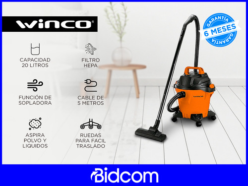 Aspiradora De Tacho Winco W531 Polvo Y Liquido 20l