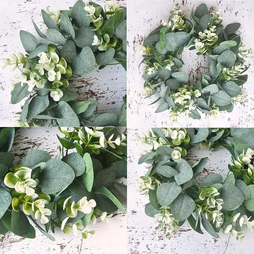 Corona De Flores Artificiales Envoltura Vegetería Guirnalda