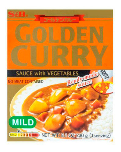 Curry Con Verduras Instantáneo Mild, S&b Golden 230 G