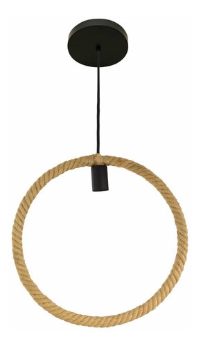 Luminária Pendente Rope 310 G-light Estrutura Em Cânhamo