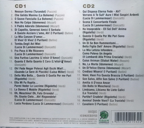 Cd Doble Luciano Pavarotti (icons) Importado
