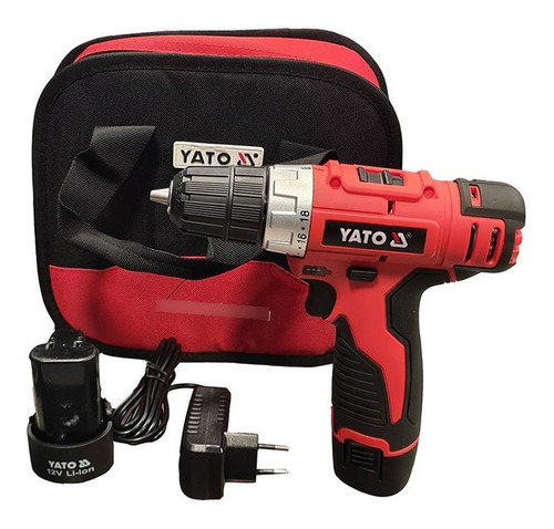 Taladro Inalambrico Yato-82852 10mm 12v 2 Baterias+cargador
