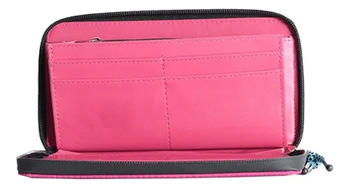Billetera Dama Mujer Con Cierre - Zenit Color Rosa Chicle